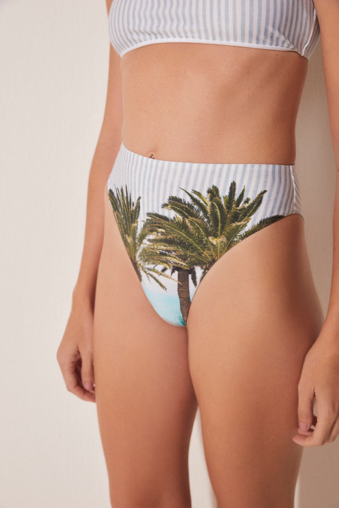 Jameos Del Agua High Cut High Waist Bikini Bottom C1256B1656
