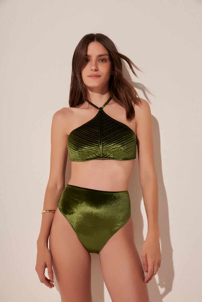 Leaf High Waist Bikini Bottom C1662B1892