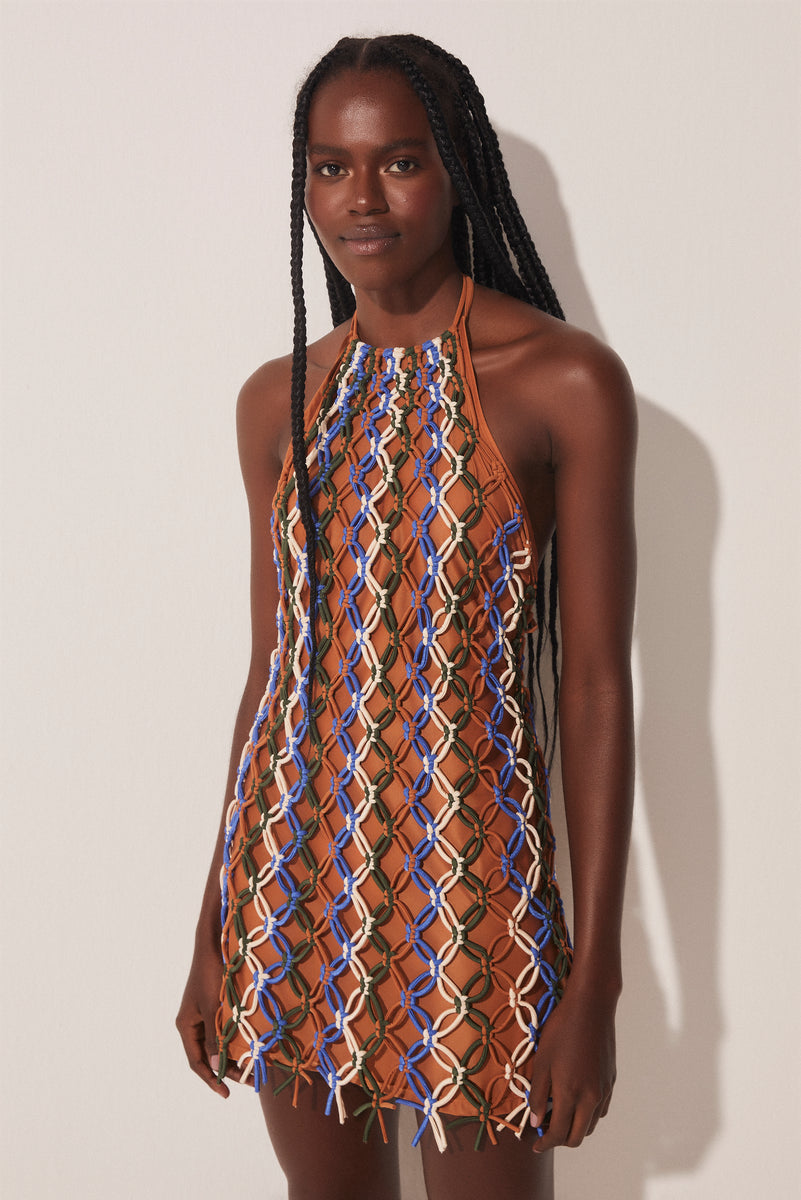 halter top casual dress Água de Coco short halter neck dress