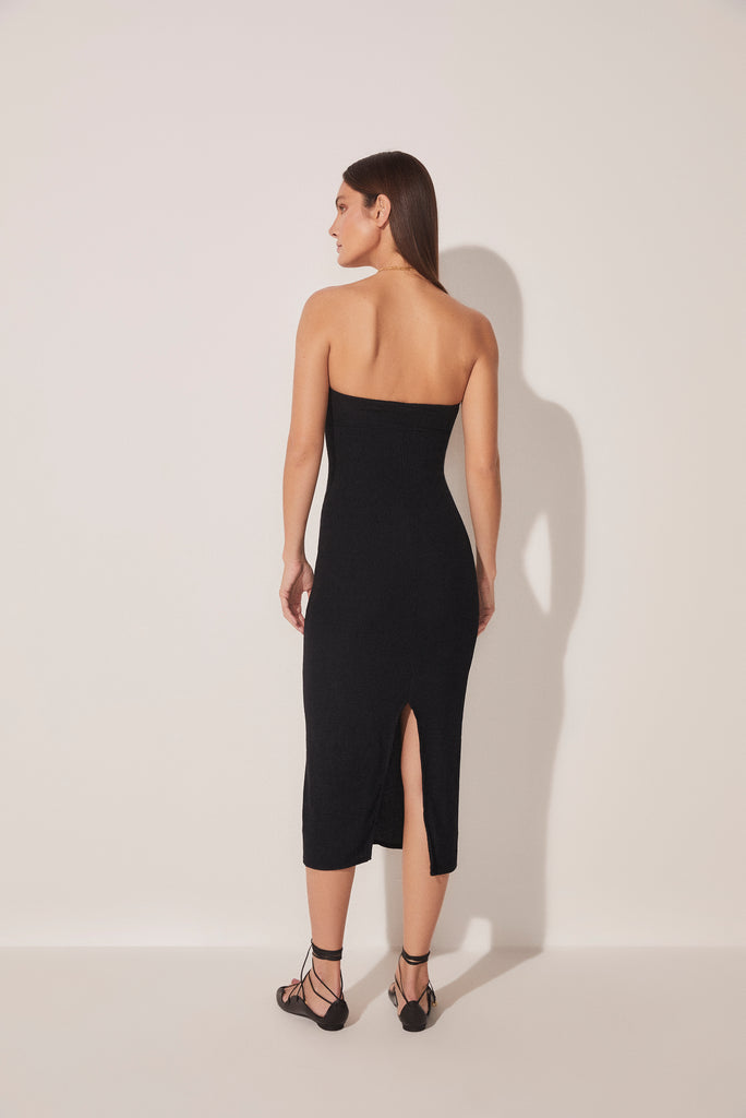 El Mar Twisted Bust Strapless Midi Dress E4655A1654