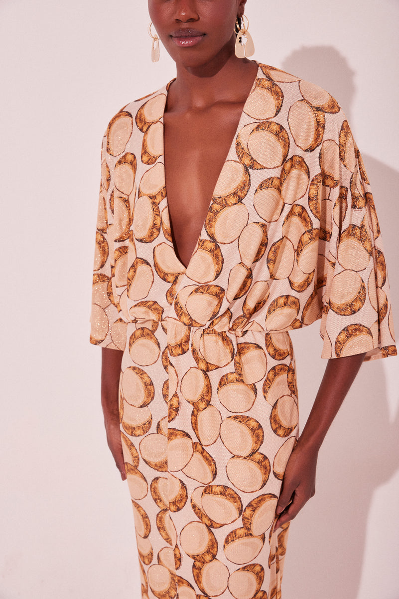 Coconut Criss Crossed Midi Dress E4662A2135 – Agua de Coco