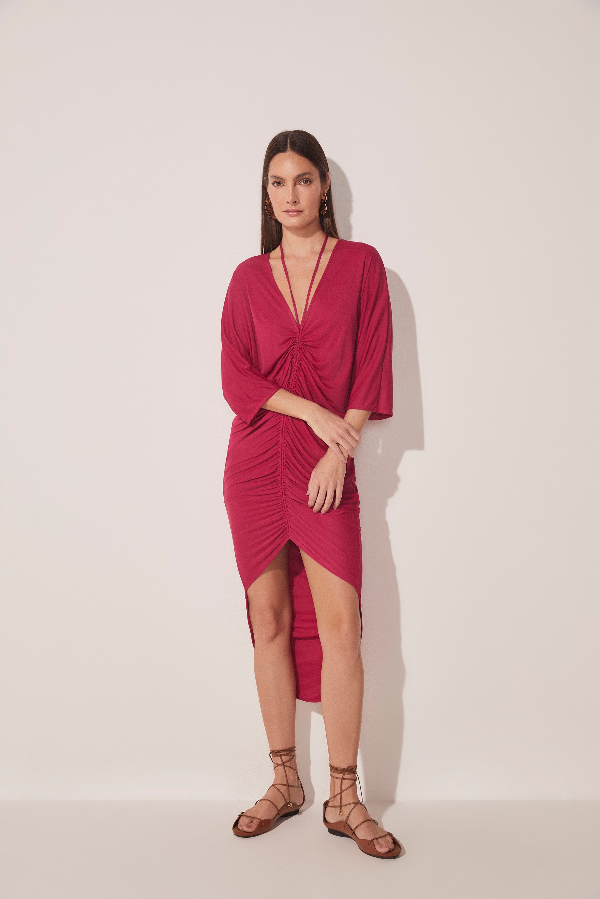 Lychee Draped Midi Tunic E4664A1653 - Product item main image