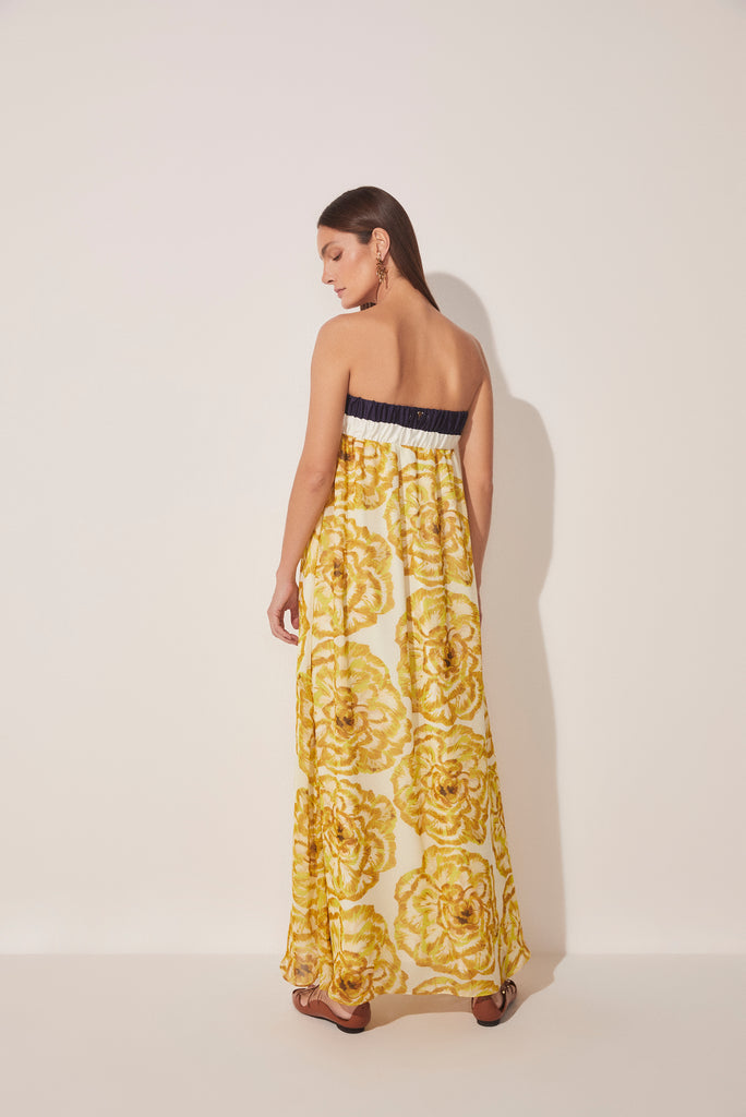 Carnation Long Dress With Ties E4887A1677