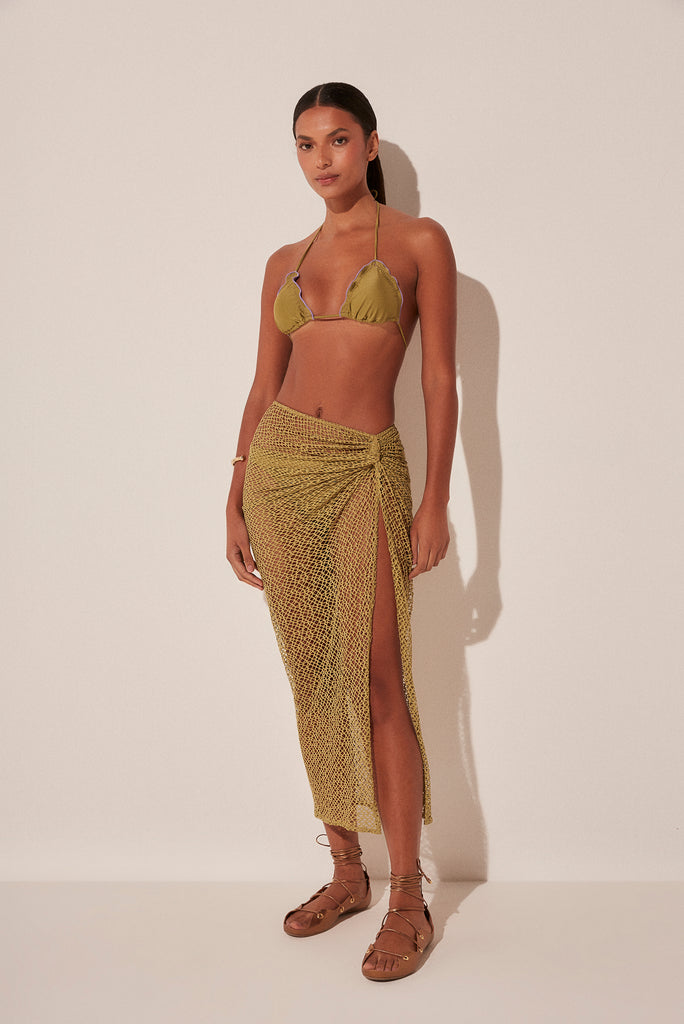 Cactus Crochet Midi Skirt With Knot E5164A1963 - Product item main image