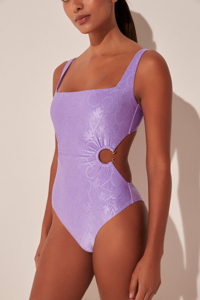 Salvia Flower Cut-Out One Piece With Hoops M1082A1938