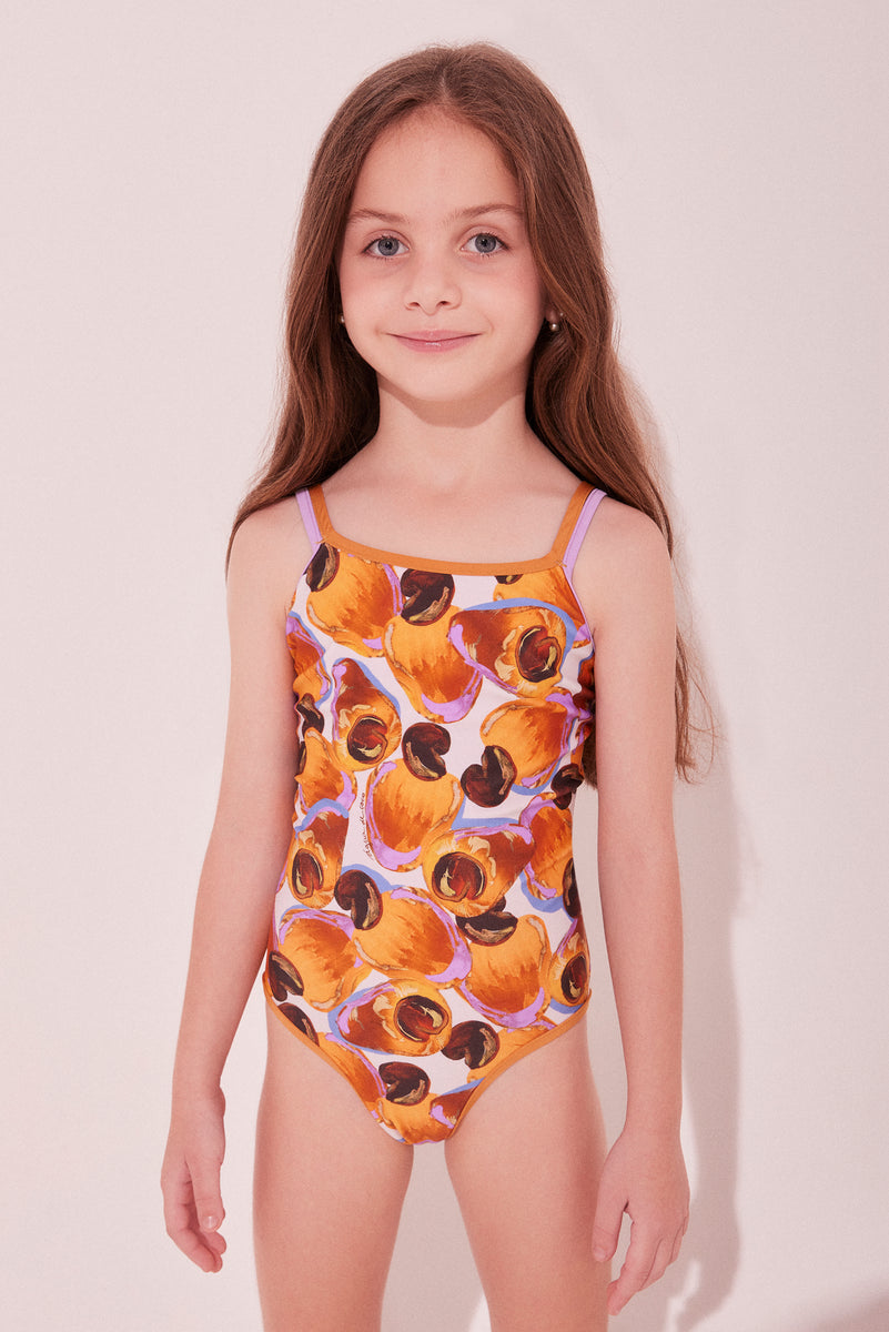 【I AM MARI】Blendy Color Matching Collar Mini One Piece Brazilian Cherry With Hoop Bandeau One Piece M1043A2152