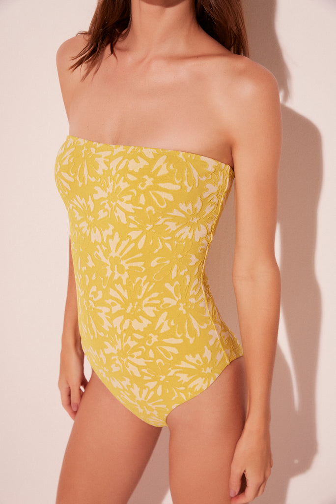 Lime Bandeau One Piece M995A2041