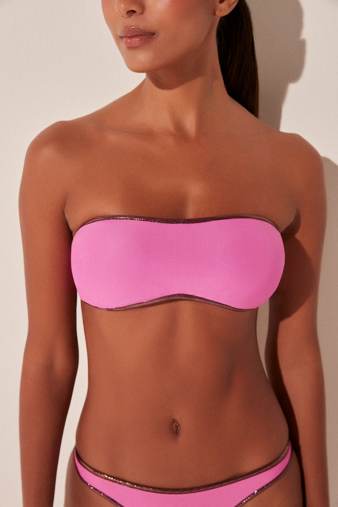 Duo Orchid Reversible Bandeau Bikini Top S1251B1955