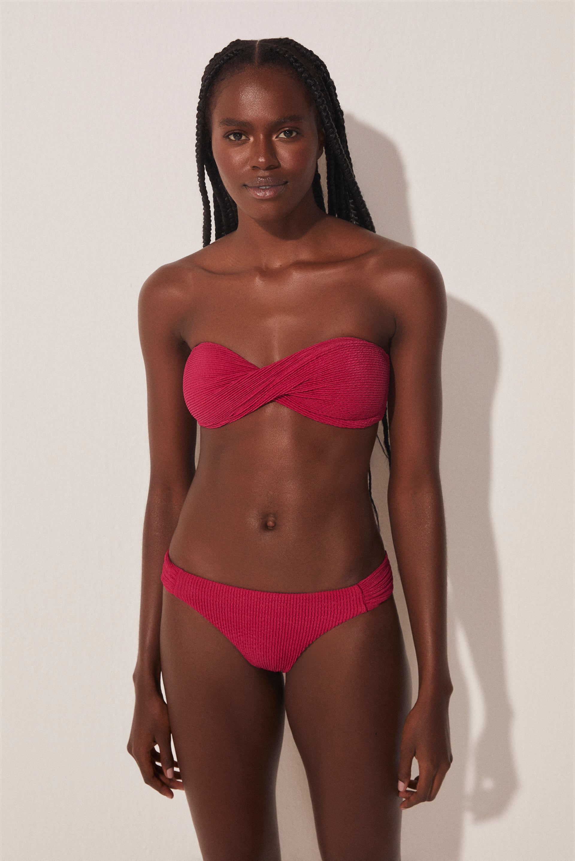 Lychee Twisted Bust Bandeau Bikini Top S1614B1653 - Product item main image
