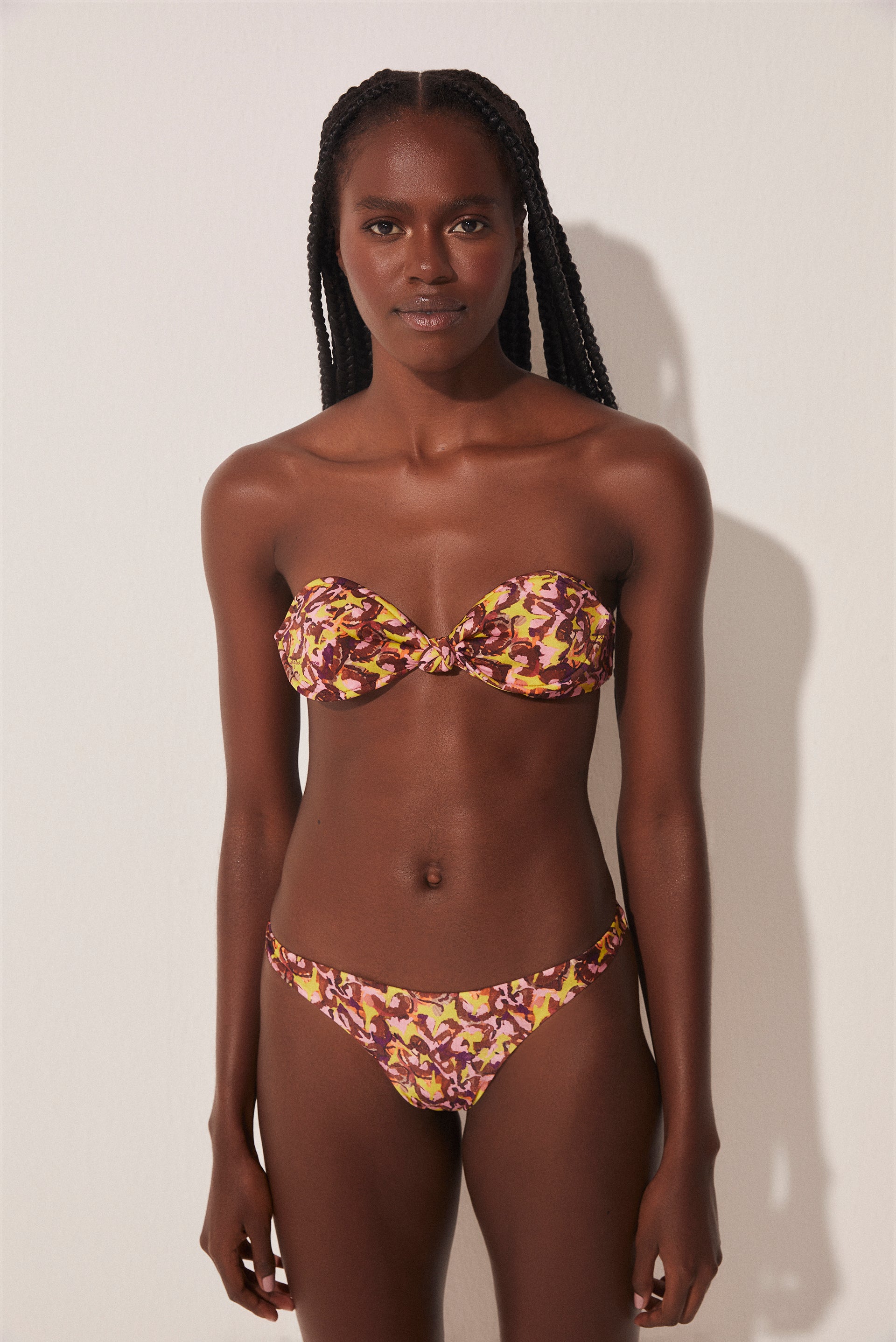 Pineapple Peel Bandeau Bikini Top With Ties S1688B1708 - Product item main image