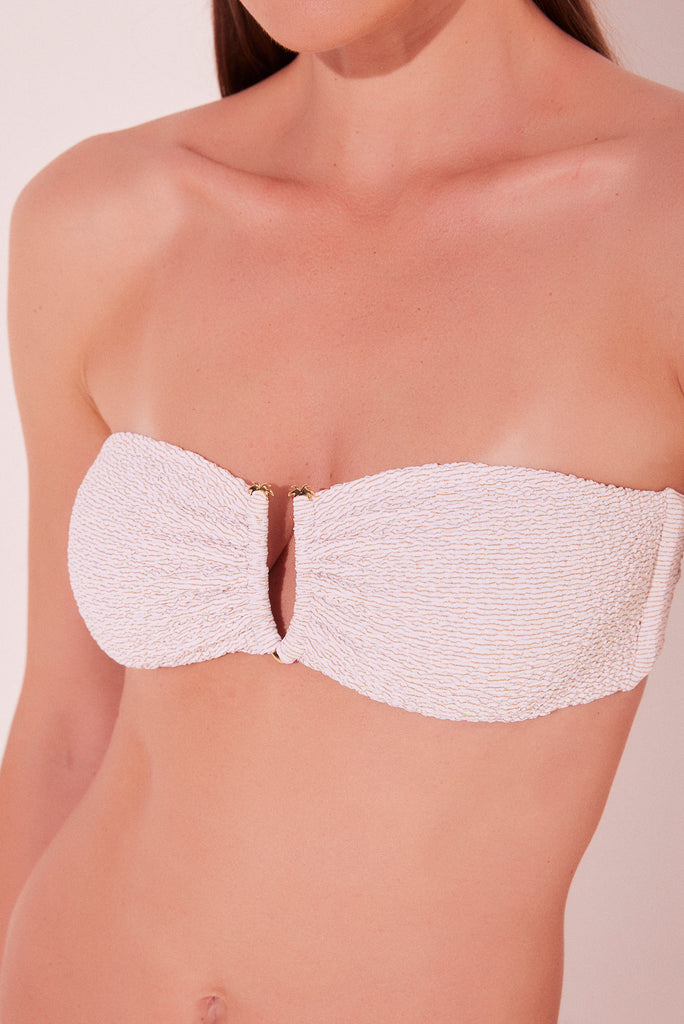 Flakes With Hoop Bandeau Bikini Top S1750B2155