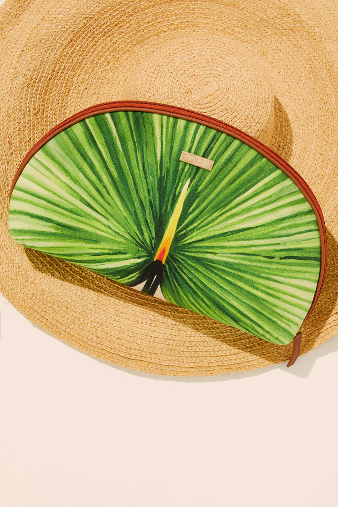 Botanic Collage Clutch Bag With Zipper T451A1446
