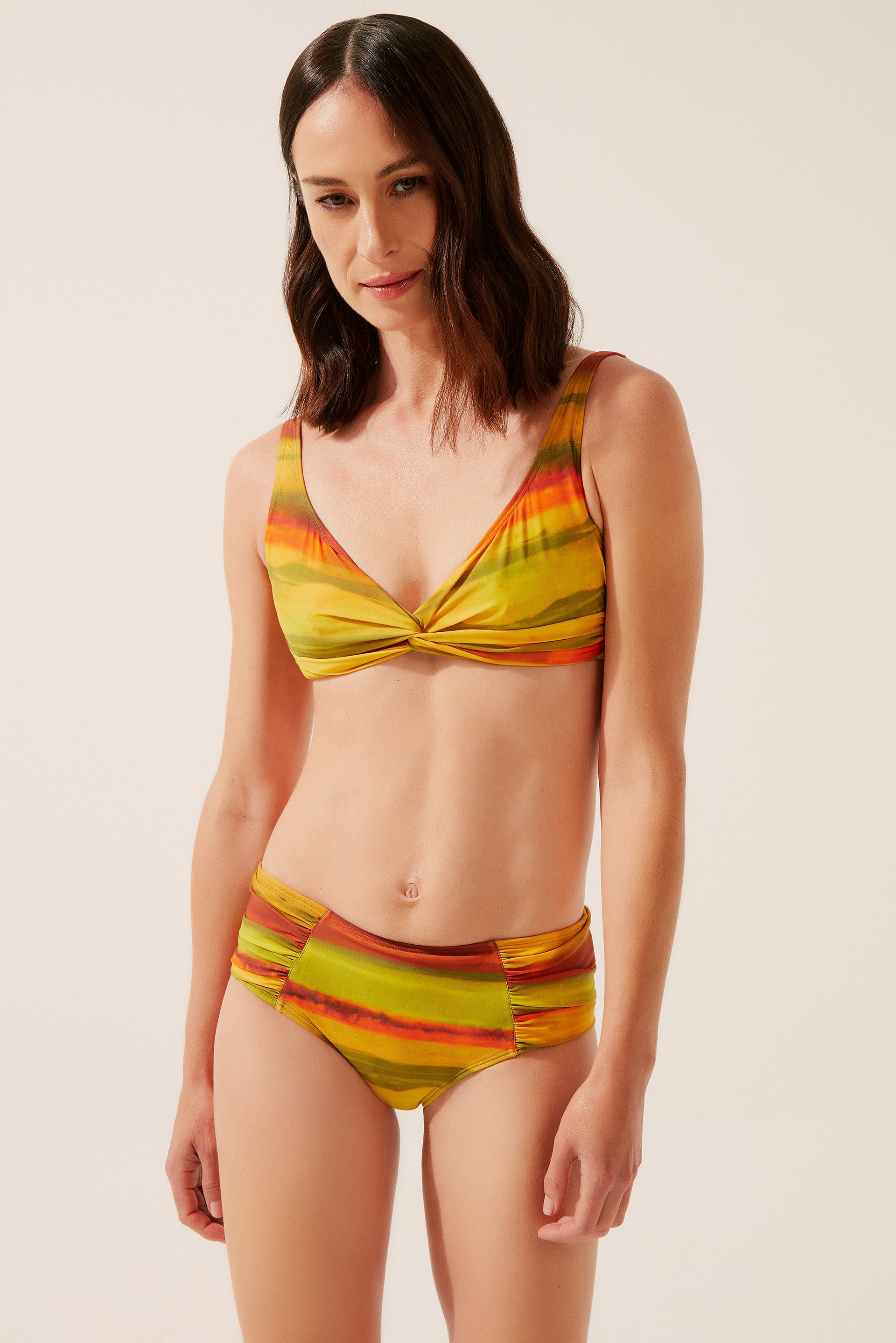 Solar Tie Dye Wide Side Bikini Bottom C12B1360 - Product item main image