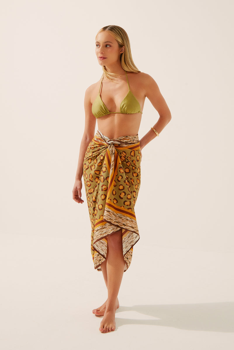 Leopard Scarf Beach Sarong E3458A1432 – Agua de Coco