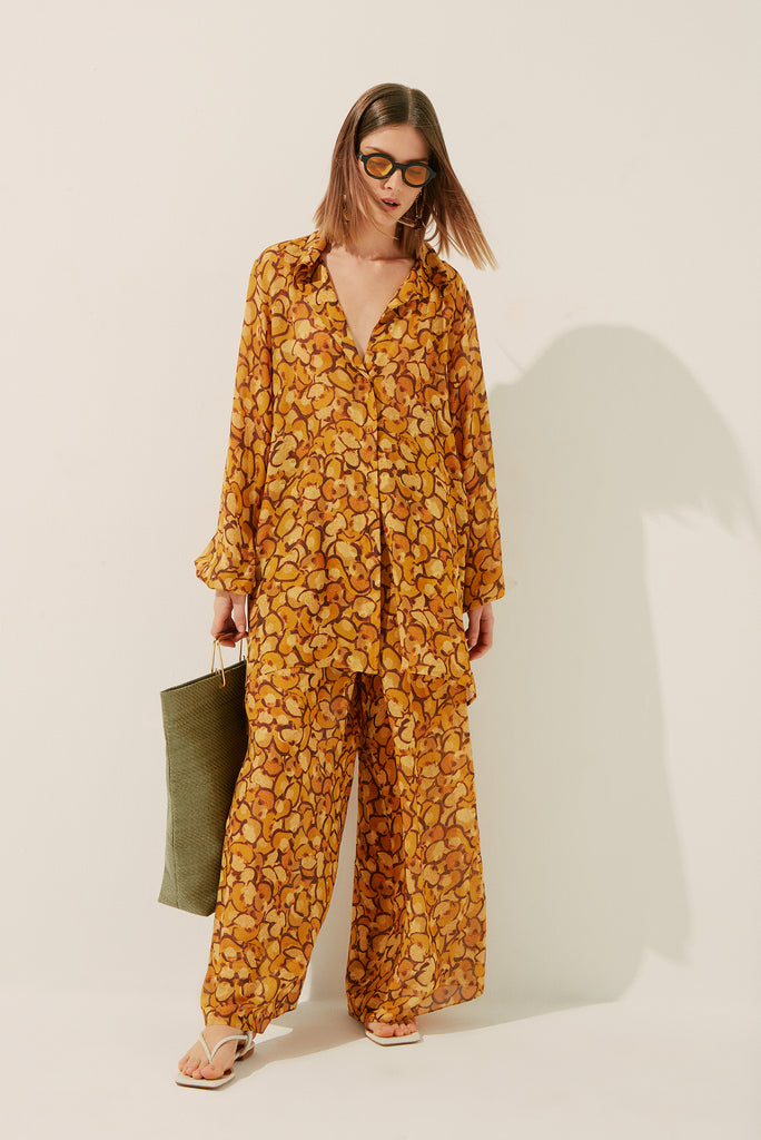 Leopard Compose Long Sleeves Shirt Dress E3995A1403