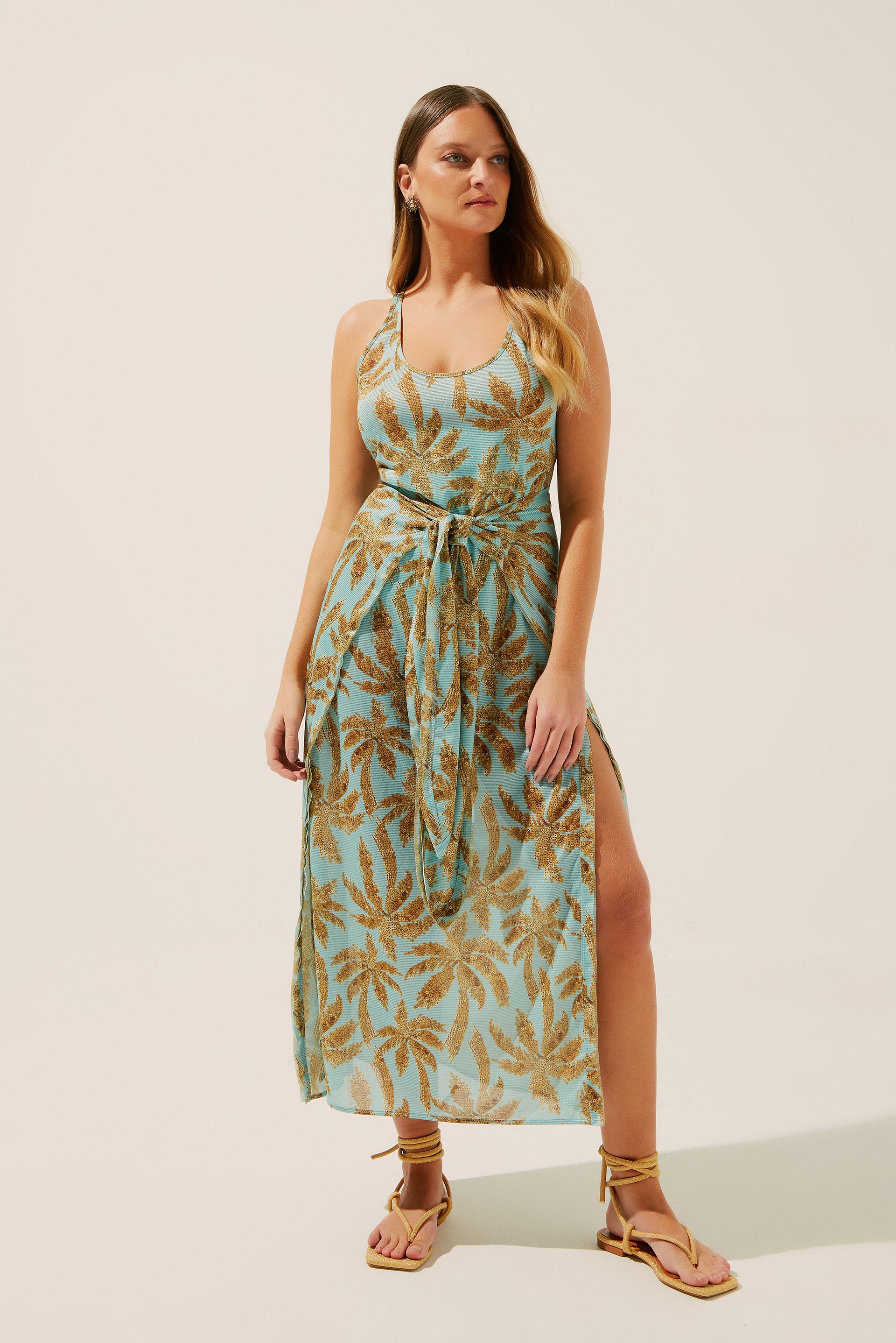 Coconut Grove Criss Crossed Midi Dress E4185A1404 - Product item main image