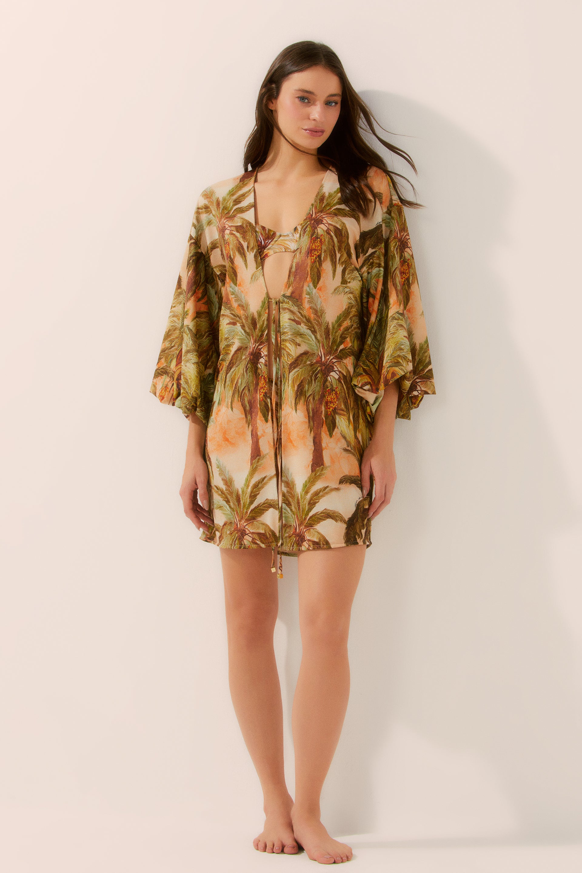Pupunha Palm Long Sleeves Cape  E4275A1448 - Product item main image
