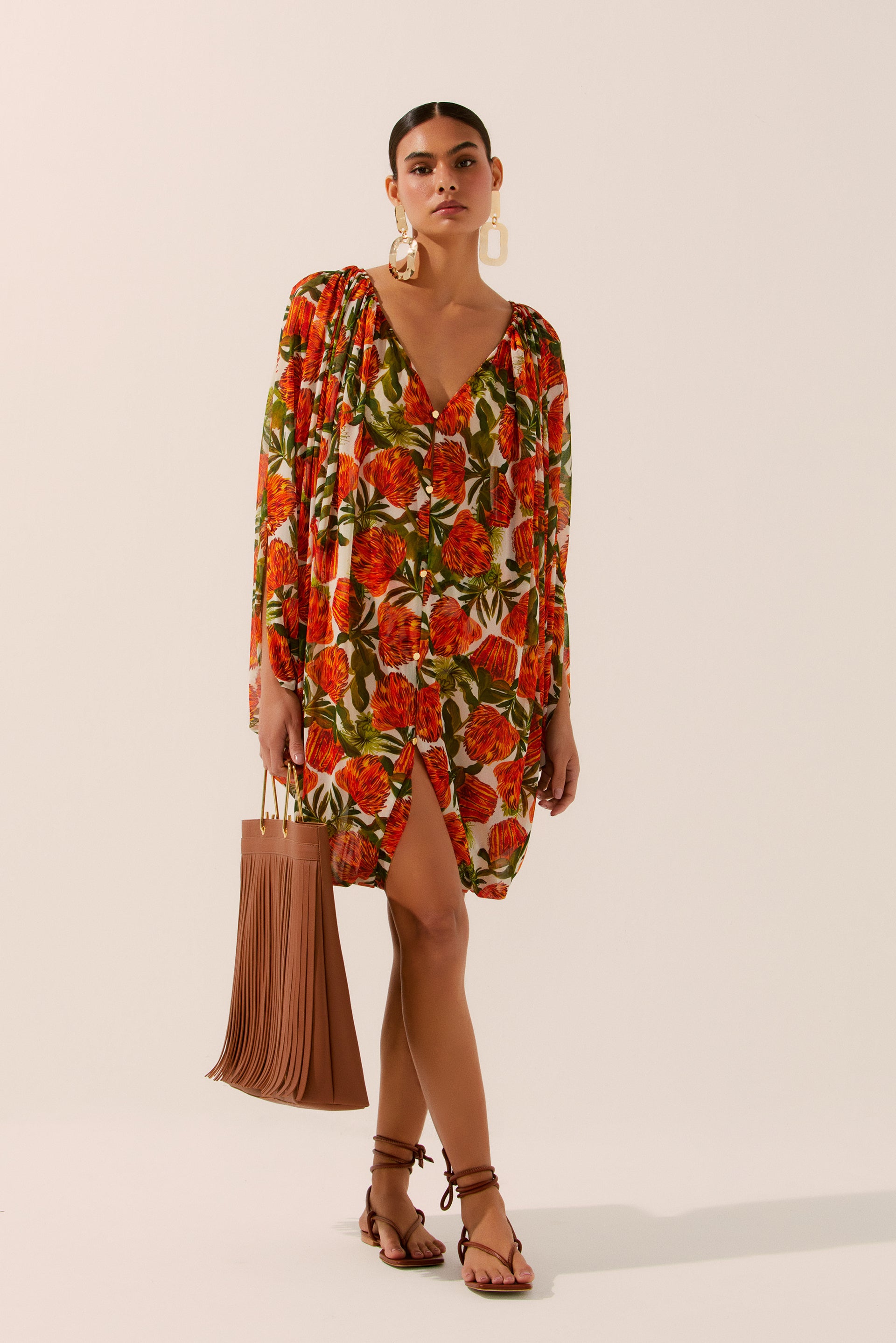 Flora Drapped Short Cape E4285A1551 - Product item main image