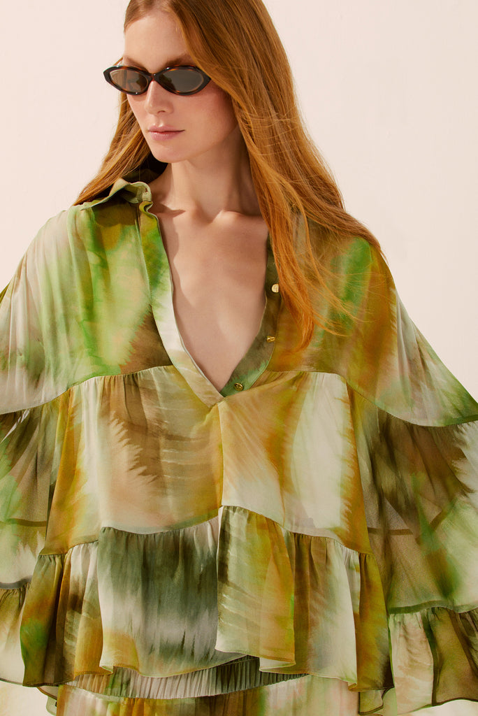 Botanic Tie-Dye Sleeveless Shirt E4441A1438