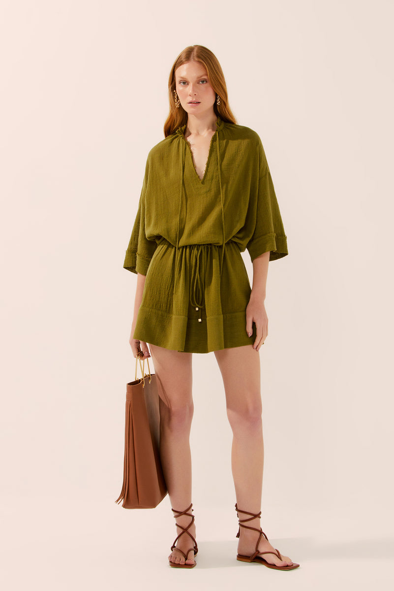 Fresh Foliage Short Dress E4444A1474 Fresh Foliage Short Dress E4444A1474