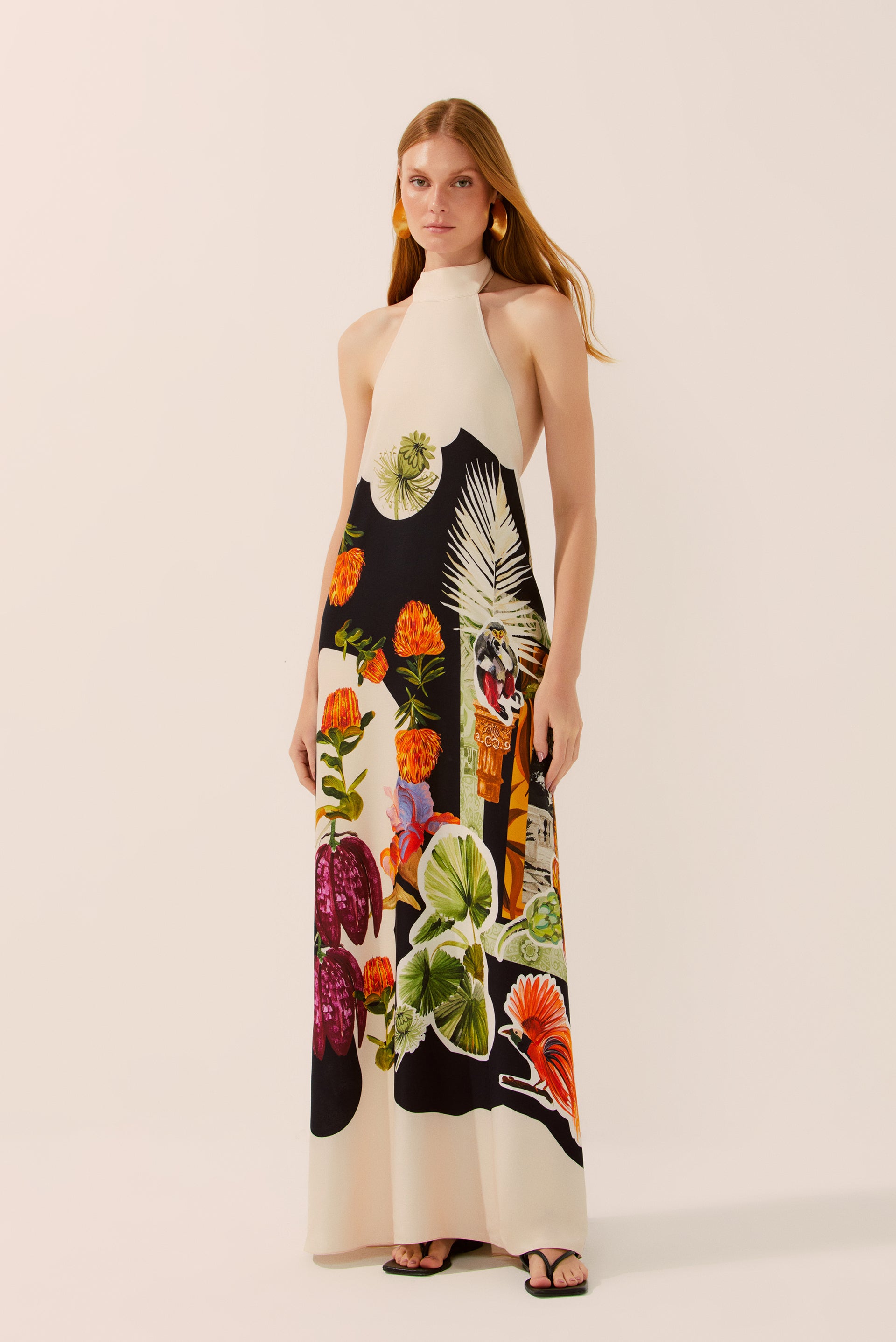 Botanic Collage Dress Long E4486A1446 - Product item main image