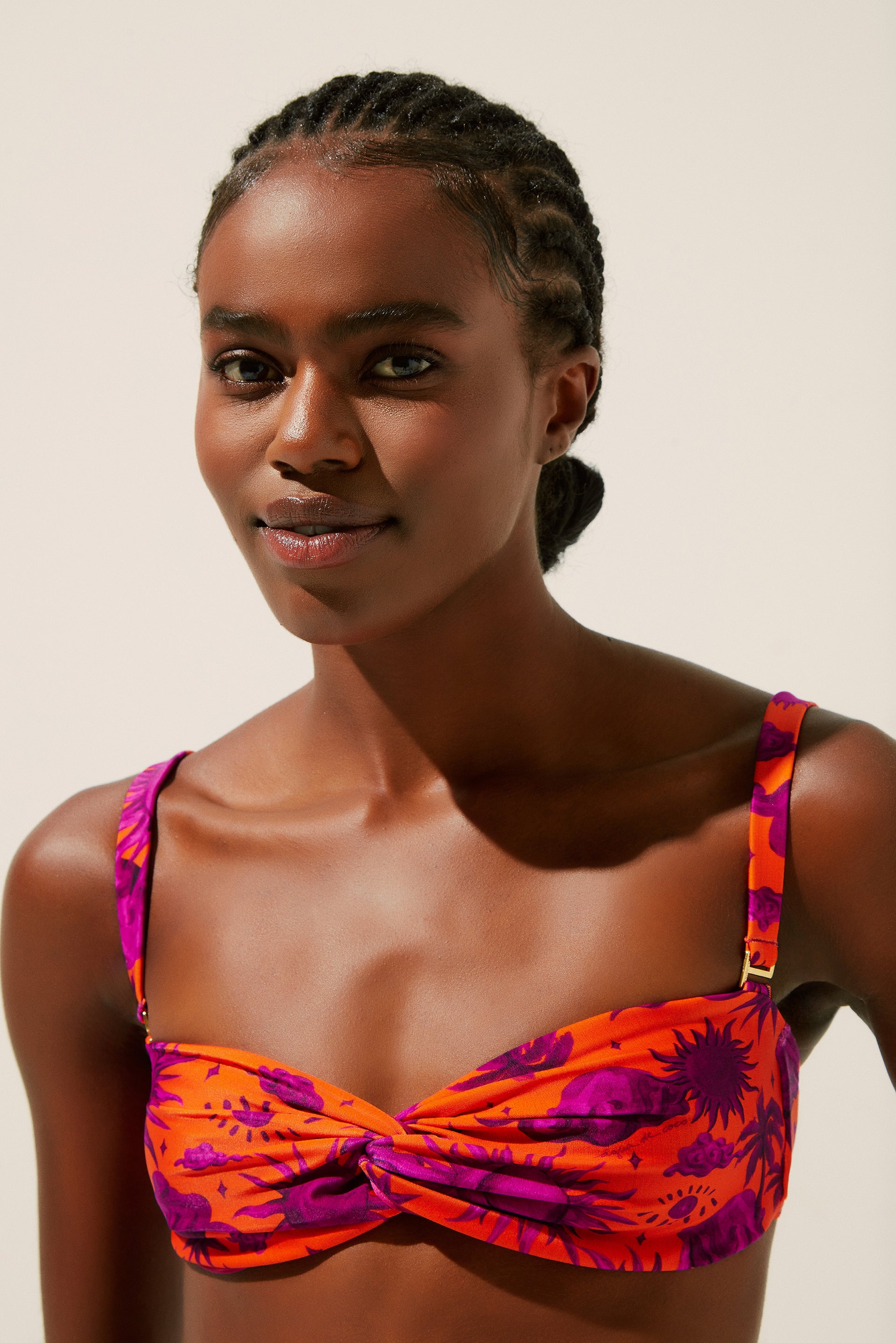 Stars Bandeau Bikini Top With Ring S1555B1410 - Product item main image