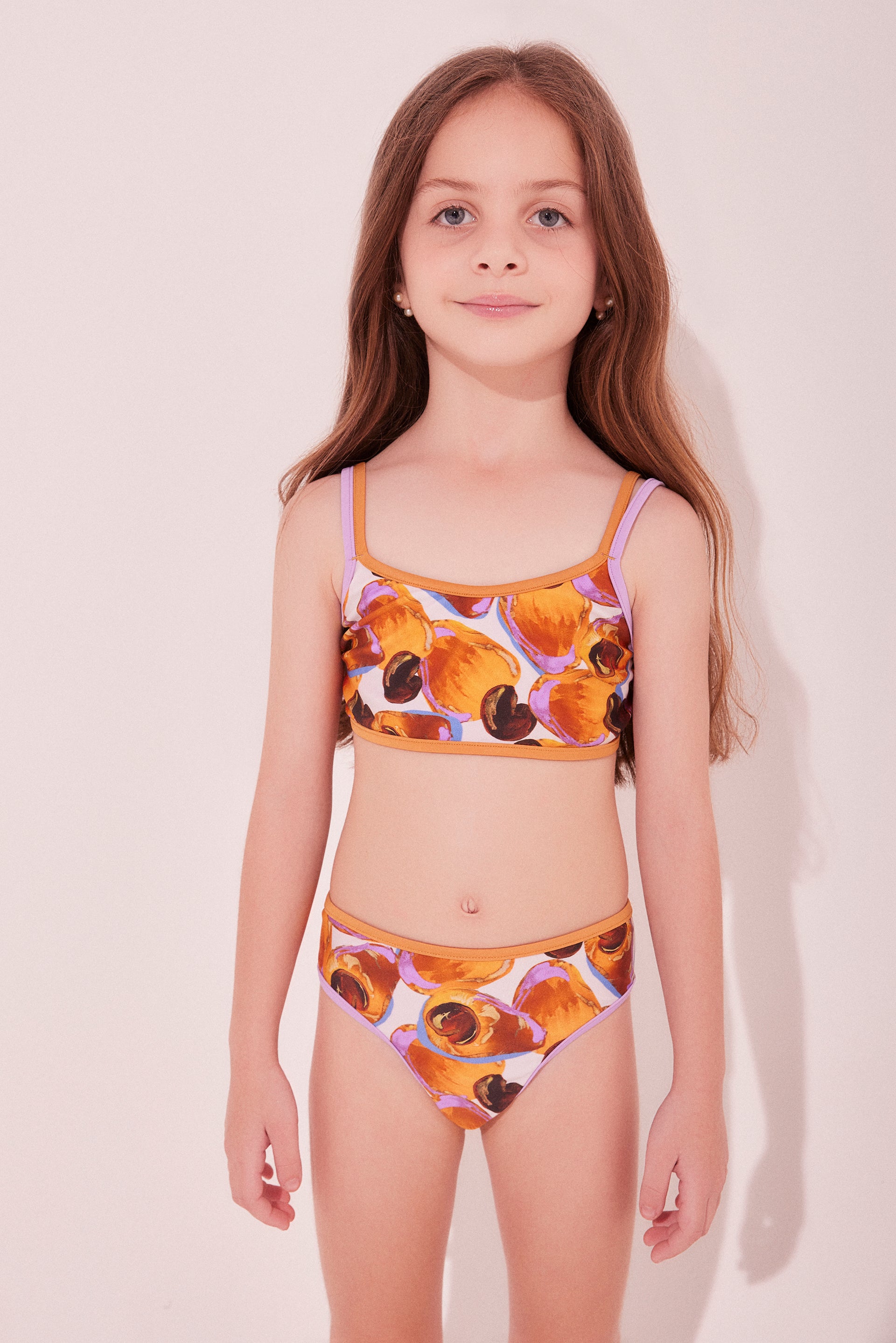 Cashew Reversible With Ties Kids Bikini T-Shirt B274I2142 – Agua