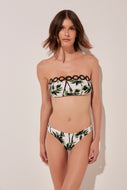 Ikat Coconut Trees Slim Side Bikini Bottom C1271B1636