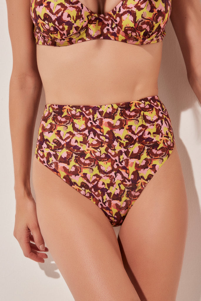 Pineapple Peel High Waist Bikini Bottom C1497B1708