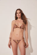 Pineapple Peel Tie Side Ruched Bikini Bottom C1610B1708