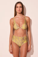 green snake ruched wide side bikini bottom c1630b2927