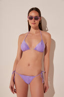 Salvia Flower Tie Side Ruched Bikini Bottom C1665B1938