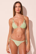 green capri detailed ruched tie side bikini bottom c1765b2925