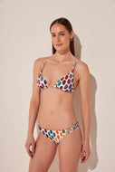 Dots Lili Ruched Medium Side Bikini Bottom C356B1944