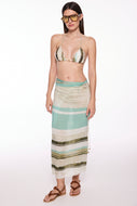 green stripes wanderer handkerchief hem midi skirt e3390a3049