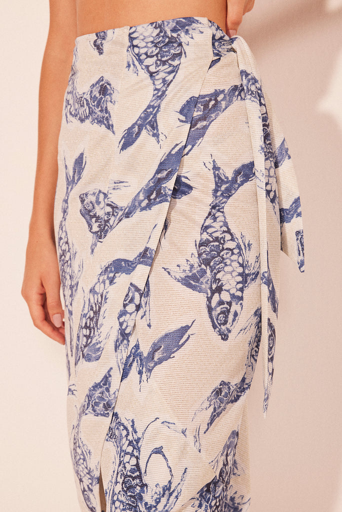 fish criss crossed midi skirt e3849a2541 - Product item main image