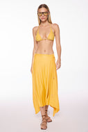 yellow paraty with ties midi skirt e4183a2994
