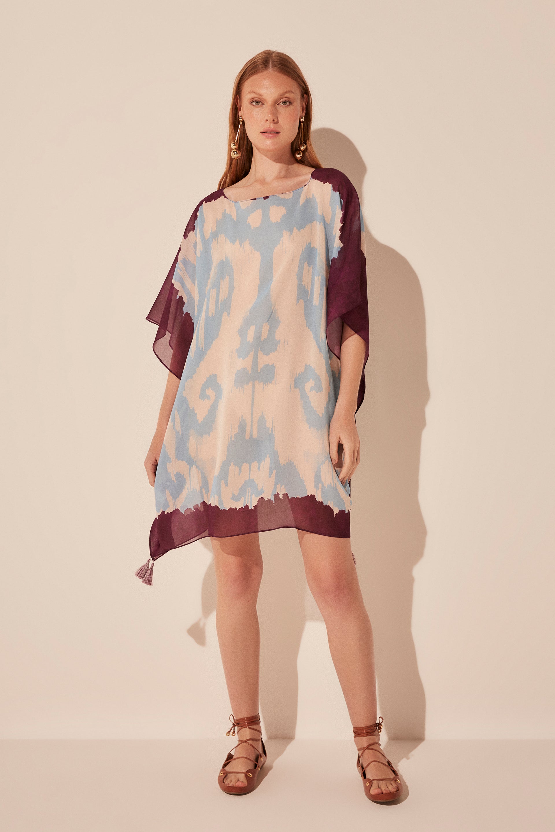 Localized Ikat Oversized Short Tunic E4601A1956 – Agua de Coco
