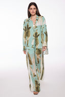 green wanderer with slits straight leg pants e5225a3013