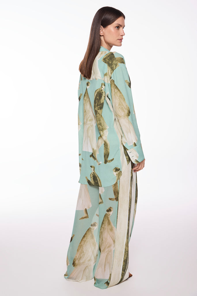 green wanderer with slits straight leg pants e5225a3013
