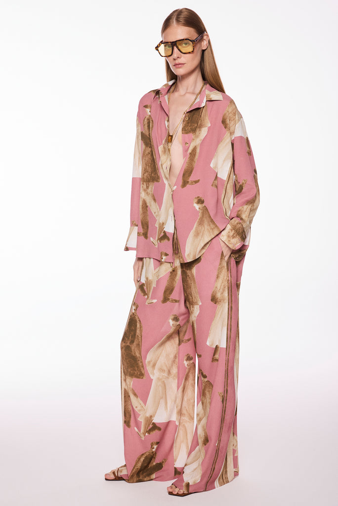 pink wanderer with slits straight leg pants e5225a4018 - Product item main image