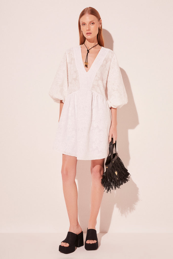 Off White Orchid 3,4 Sleeve Short Dress E5402A2234 - Product item main image