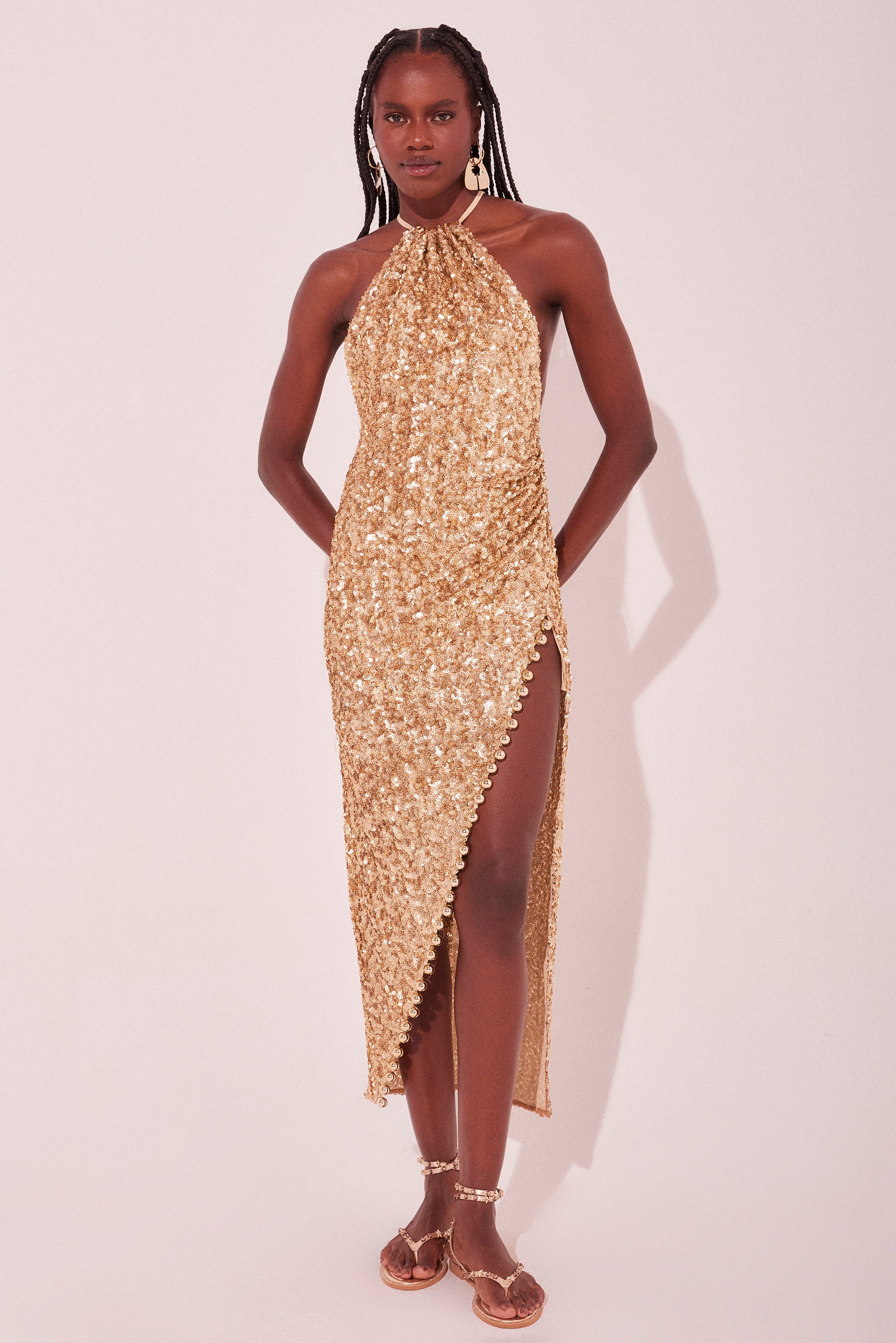 Golden Sun Embroidered Long Dress E5485A2160 Golden Sun Embroidered Long Dress E5485A2160