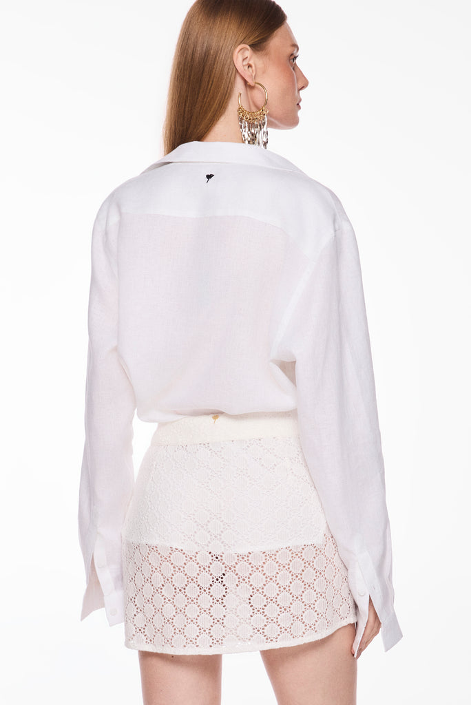 off white maracas criss crossed short skirt e5654a3085