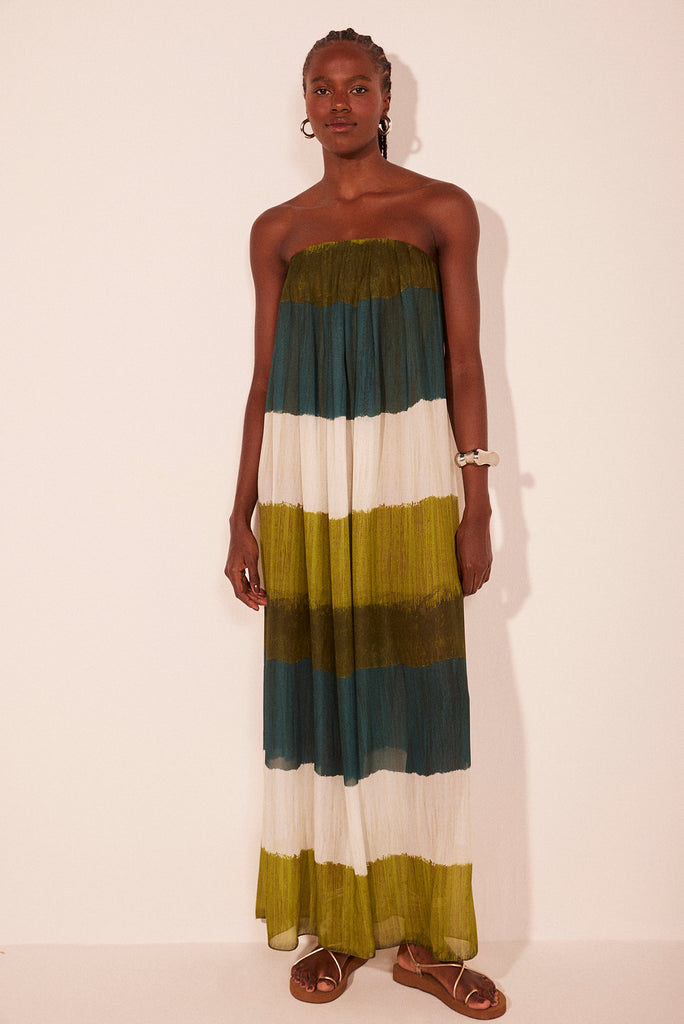 striped texture with bodysuit long dress e5674a2424 - Product item main image