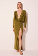 green pelican detailed long skirt e6130a2979