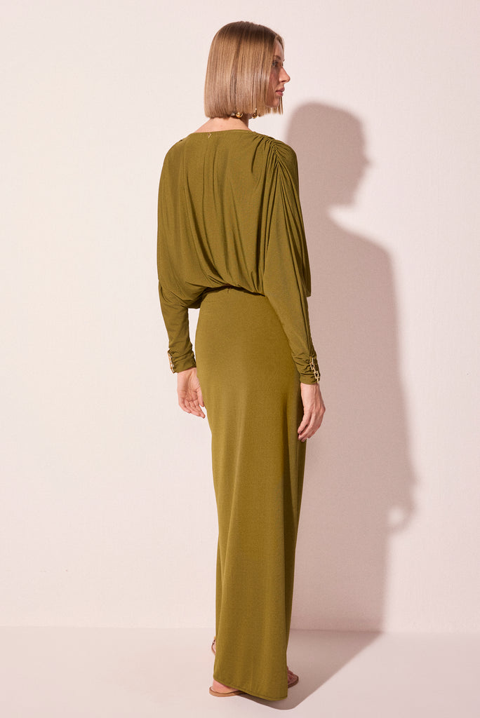 green pelican detailed long skirt e6130a2979
