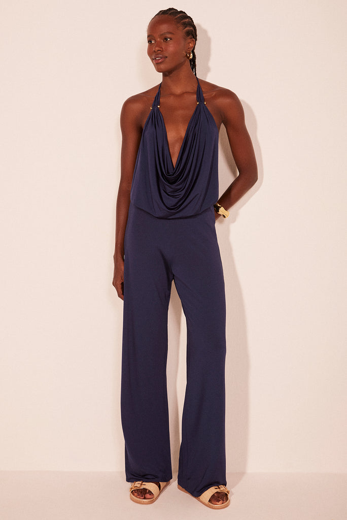 blue solaris halter top long overalls e6242a2638 - Product item main image