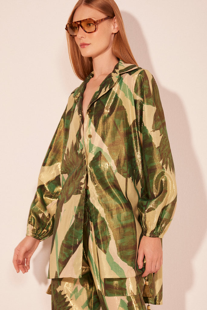 banana trees detailed short shirt dress e6313a2513 - Product item main image