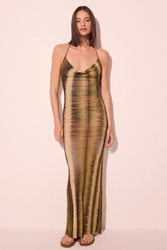 striped moss strappy long dress e6316a2835 - Product item main image